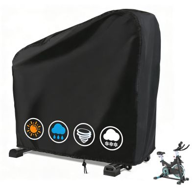Rilime Exercise Bike Cover,Upright Cycling Cover Stationary Bike Covers Outdoor Storage Waterproof Dustproof Bicycle Cover Well-Suited for Indoor and Outdoor Fitness