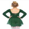 Arshiner Kids Girls Classic Long Sleeve Leotard Dance Ballet Dress Green