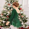 Arshiner Kids Girls Classic Long Sleeve Leotard Dance Ballet Dress Green view 4