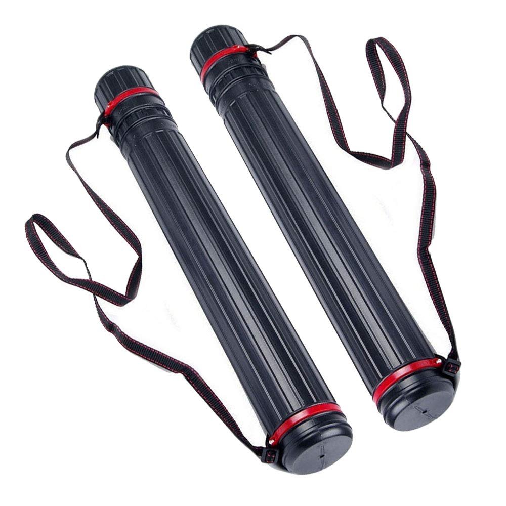 ZSHJGJR Archery Telescopic Arrows Tube Case 25" to 41" Hunting Arrow Back Quiver Arrow Case Holder with Adjustable Back Strap Archery Storage Accessories