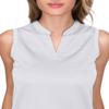 Three Sixty Six Womens Quick Dry Polo Shirt - Sleeveless and Collarless Golf Shirts w/ 4-Way Stretch Fabric and UV Protection White view 2