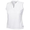 Three Sixty Six Womens Quick Dry Polo Shirt - Sleeveless and Collarless Golf Shirts w/ 4-Way Stretch Fabric and UV Protection White view 3