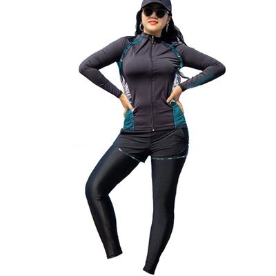 ZYCSKTL Womens surf Suit Womens Full Wetsuits Premium,One-Piece Long-Sleeved Ladies Wetsuit, Anti-Ultraviolet 5-Piece Wetsuit, Quick-Drying Sunscreen Adult Sports Swimsuit (Color : Green-XXXXL)