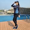 ZYCSKTL Womens surf Suit Womens Full Wetsuits Premium,One-Piece Long-Sleeved Ladies Wetsuit, Anti-Ultraviolet 5-Piece Wetsuit, Quick-Drying Sunscreen Adult Sports Swimsuit (Color : Blue-XXXXL) view 4