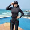 ZYCSKTL Womens surf Suit Womens Full Wetsuits Premium,One-Piece Long-Sleeved Ladies Wetsuit, Anti-Ultraviolet 5-Piece Wetsuit, Quick-Drying Sunscreen Adult Sports Swimsuit (Color : Green-XXXL) view 4