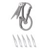 RovyVon U4 Pro+ Plus Titanium Carabiner Keychain Knife, EDC Multitool Pocket Clip with Replaceable Sharp Blade, Dual-bit Screwdriver and Ruler, Emergencies/Office view 1