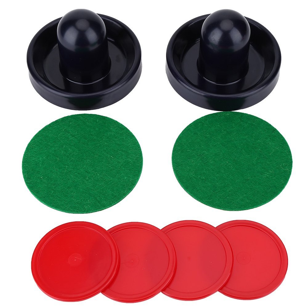 Plastic Ice Hockey Game Accessories Set, 2 Pushers and 4 Pucks, Replacement Parts for Table Games, Lightweight Durable Design
