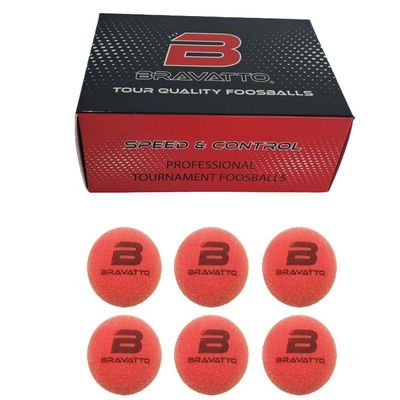 Bravatto Professional Foosball Balls: Tournament Quality - Just Like The Pros Use, Official Regulation Size - Set of 6 Urethane Foosball Balls (Red)