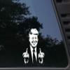 T Flipping Double Bird - 5 1/4" x 5 1/2" die Cut Vinyl Decal/Sticker for Cars, Trucks, Windows, Boats, Tool Boxes, etc NOT Printed! Made in The USA! view 1