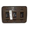 Triple 3 Gang On-Off 12V Brown Light Switch - RV Camper Trailer Marine Boat 12 view 2