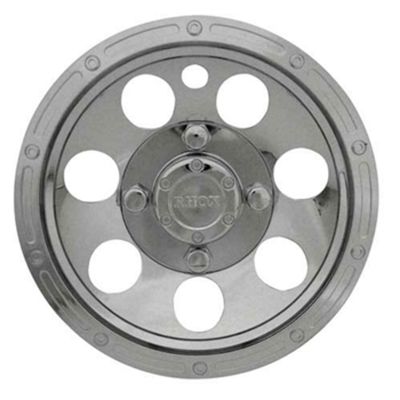 10" Chrome Beadlock Golf Cart Hub Caps - Each