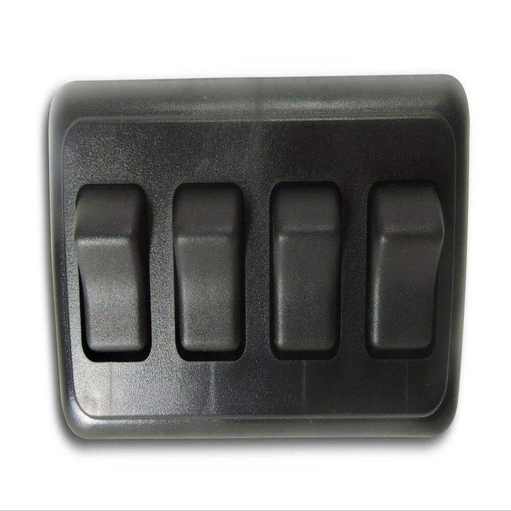 Quad (4) Gang On-Off 12V Black Light Switch -RV Camper Trailer Marine Boats 12