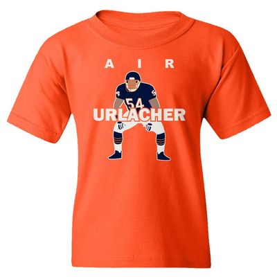 Baku Apparel Chicago AIR Urlacher Football Boys Girls Youth T-Shirt (Orange, Youth - Small)