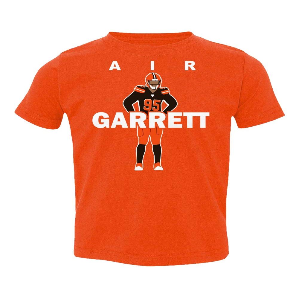 Baku Apparel Cleveland AIR Garrett Football Little Kids Girls Boys Toddler T-Shirt (Orange, 2T)