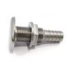 NRC&XRC Marine Grade Stainless Steel Barbed Short Straight 3/8" ID Thru-Hull with Nut&Custom Gasket for Boat view 3