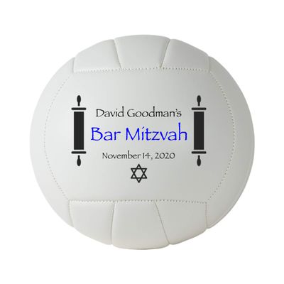 Bar Mitzvah, Bat Mitzvah Personalized Volleyball, Bar Bat Mitzvah Keepsake (Bar Mitzvah Volleyball, Full Regulation Volleyball)