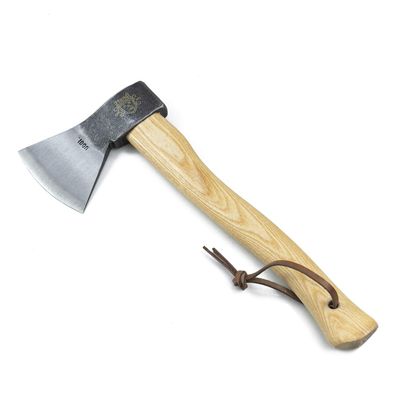 Plundie German Type Hatchet 1000 Traditional Ash Handle, Natural x Silver, 16.5 inches (42 cm)