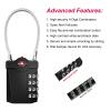 ZHEGE TSA Approved Luggage Lock, Travel Lock, 10,000 Combination Options, 5.5in Flexible Cable, Easy to Use, Secure & Solid, Suitable for Suitcase, Backpack, Briefcase (1 Pack, Black) view 3