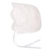 Cute Baby Lace Hat Infant Baby Girls Bonnet Newborn Christening Cap Summer Sun Hats for Girls (White-A, S) view 1