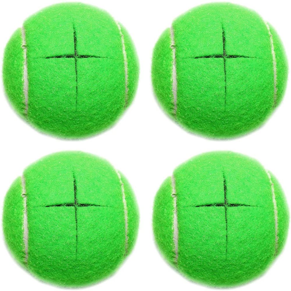 URBEST Walker Tennis Balls 4pcs Precut Heavy Duty Tennis Balls for Walkers, Pre Cut, Green