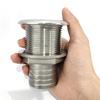 NRC&XRC Marine Grade Stainless Steel Barbed Short Straight 1-1/2" ID Thru-Hull with Nut&Custom Gasket for Boat view 4