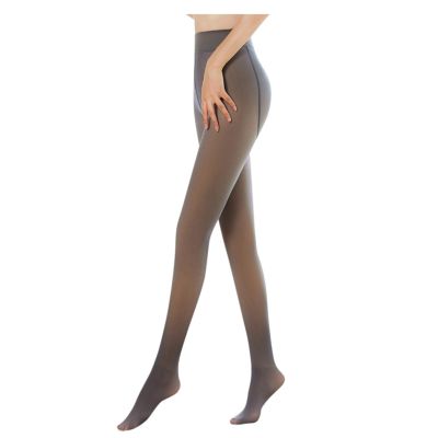 Aderpmin Perfect Legs Fake Translucent Warm Fleece Pantyhose,Tight fit, shape your perfect body shape (Black, 220g)