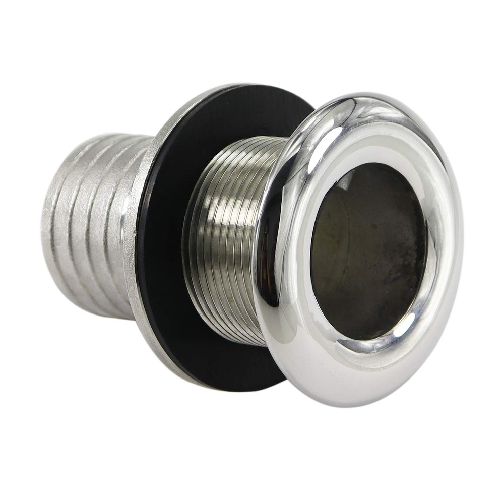 keehui 316 Stainless SteelCombo Stainless Steel 1-1/2" I.D.Thru-Hull Fitting w/Nut &Gasket for Boats, Yachts, Marine