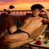Casey Kevin Men's Thongs Underwear Sexy Lace G-String Bulge Pouch Breathable Panties Black view 3