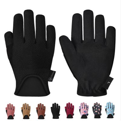 ChinFun Kids Horse Riding Gloves Equestrian Horseback Gloves for Youth Children Boys Girls Outdoor Biking Cycling Running Black M