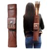 LUCKFY Genuine Leather Arrow Holder - Back Arrow Quiver - Traditional High-Grade Handmade Quiver - for Hunting & Archery Sports Shooting Target Practice view 1
