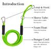 DockMoor Dock Lines with Hook - Boat Bungee Dock Lines 4 Pack 4-5.5 ft Boat Accessories Perfect for PWC,Jet Ski,Pontoon,Seadoo,Kayak - Yellow&Green view 3