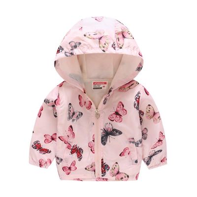 TUIJI Girls Rain Jacket, Windbreaker Kids Raincoat Waterproof Zip Jacket 3T 4T Pink(Style 03,120)
