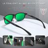 ATTCL Driving Polarized Sunglasses for Men: Lightweight Al-Mg Metal Frame UV400 Protection Classic Square for Travel & Hiking 7001 Green view 4