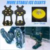 Ice Cleats Snow Traction Cleats, 10-Studs Walk Traction Cleats Crampons for Walking on Snow and Ice Anti Slip Rubber Walking Cleats Slip-on Stretch Footwear for Women Men Kids (Size XXL) view 3