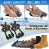 Ice Cleats Snow Traction Cleats, 10-Studs Walk Traction Cleats Crampons for Walking on Snow and Ice Anti Slip Rubber Walking Cleats Slip-on Stretch Footwear for Women Men Kids (Size XXL) view 4