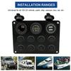 Car Boat Ignition Toggle Rocker Switch Panel 8 Gang Blue LED Light Switch Panel Circuit Breaker USB Car Boat Rocker RV 12-24V view 2