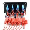 Car Boat Ignition Toggle Rocker Switch Panel 8 Gang Blue LED Light Switch Panel Circuit Breaker USB Car Boat Rocker RV 12-24V view 3
