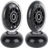 AOWESM 64mm Inline Skate Wheels 82a w/Bearings ABEC-9 for Rollerblade, Pelican Storm Case, Roller Board Bag, Carry-on Luggage Suitcase, Water Rower Seat, Steady Rest Wood Lathe, etc (4 Pack) (Black) view 1