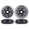 AOWESM 64mm Inline Skate Wheels 82a w/Bearings ABEC-9 for Rollerblade, Pelican Storm Case, Roller Board Bag, Carry-on Luggage Suitcase, Water Rower Seat, Steady Rest Wood Lathe, etc (4 Pack) (Black) view 2