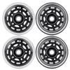 AOWESM 64mm Inline Skate Wheels 82a w/Bearings ABEC-9 for Rollerblade, Pelican Storm Case, Roller Board Bag, Carry-on Luggage Suitcase, Water Rower Seat, Steady Rest Wood Lathe, etc (4 Pack) (Black) view 3