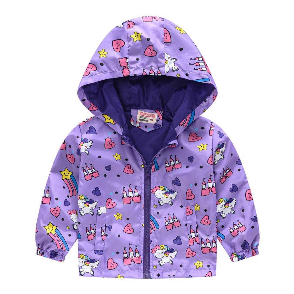 TUIJI Kids Jackets Girls Boys Cartoon Zipper Coat Jacket for Toddler Birthday Christmas Clothes 2T 3T Purple(Style 07,110)