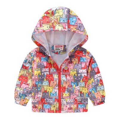 Girls Rain Jacket, Windbreaker Kids Raincoat Waterproof Zip Jacket 3T 4T Light Colourful(Style 05,120)