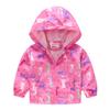 TUIJI Toddler Boys Girls Cartoon Print Zip Jacket Hooded Trench Lightweight Kids Coats Windbreaker Casual Outerwear 4T 5T Rose Red(Style 06,130) view 1