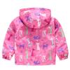 TUIJI Toddler Boys Girls Cartoon Print Zip Jacket Hooded Trench Lightweight Kids Coats Windbreaker Casual Outerwear 4T 5T Rose Red(Style 06,130) view 2