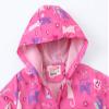 TUIJI Toddler Boys Girls Cartoon Print Zip Jacket Hooded Trench Lightweight Kids Coats Windbreaker Casual Outerwear 4T 5T Rose Red(Style 06,130) view 3