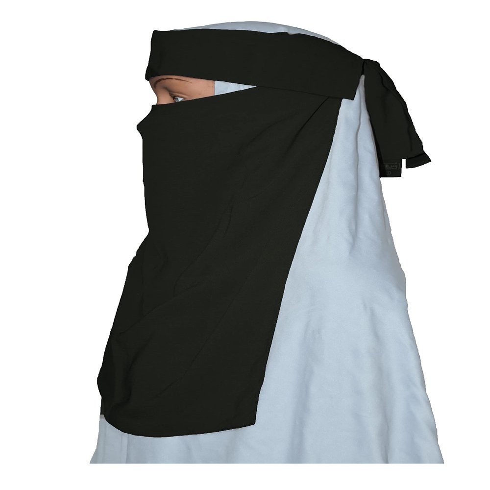 bonballoon Half Niqab Nosepiece Face Cover Veil Breathable Clothing For Muslim Islam Islamic Hijab Hejab Women Womens Burqa Abaya Jilbab (Dark Green)