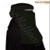 bonballoon Half Niqab Nosepiece Face Cover Veil Breathable Clothing For Muslim Islam Islamic Hijab Hejab Women Womens Burqa Abaya Jilbab (Dark Green) view 3