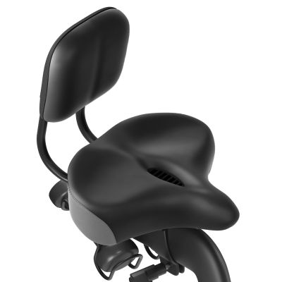 MOONCOOL Oversized Bike Seat with Backrest, 11.5"  9.5" Wide Padded Saddle with Back-Support Cushion, Fits 7/8 (22.2 mm) Seat Posts for Bicycle, Tricycle & Exercise Bikes