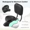 MOONCOOL Oversized Bike Seat with Backrest, 11.5"  9.5" Wide Padded Saddle with Back-Support Cushion, Fits 7/8 (22.2 mm) Seat Posts for Bicycle, Tricycle & Exercise Bikes view 3