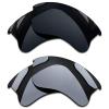 Shadespa Polarized Replacement Lenses for Oakley Half Jacket XLJ Sunglasses - Jade Black + Silver Frost view 1